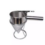 BB053 Wholesale Octopus Balls Tools Kitchen Stainless Steel Conical Funnel with Rack Batter Separation Funnel